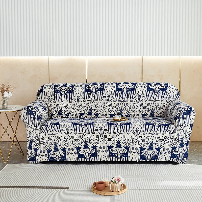 Housse Canapé Extensible Motifs Floraux Multi-Tailles