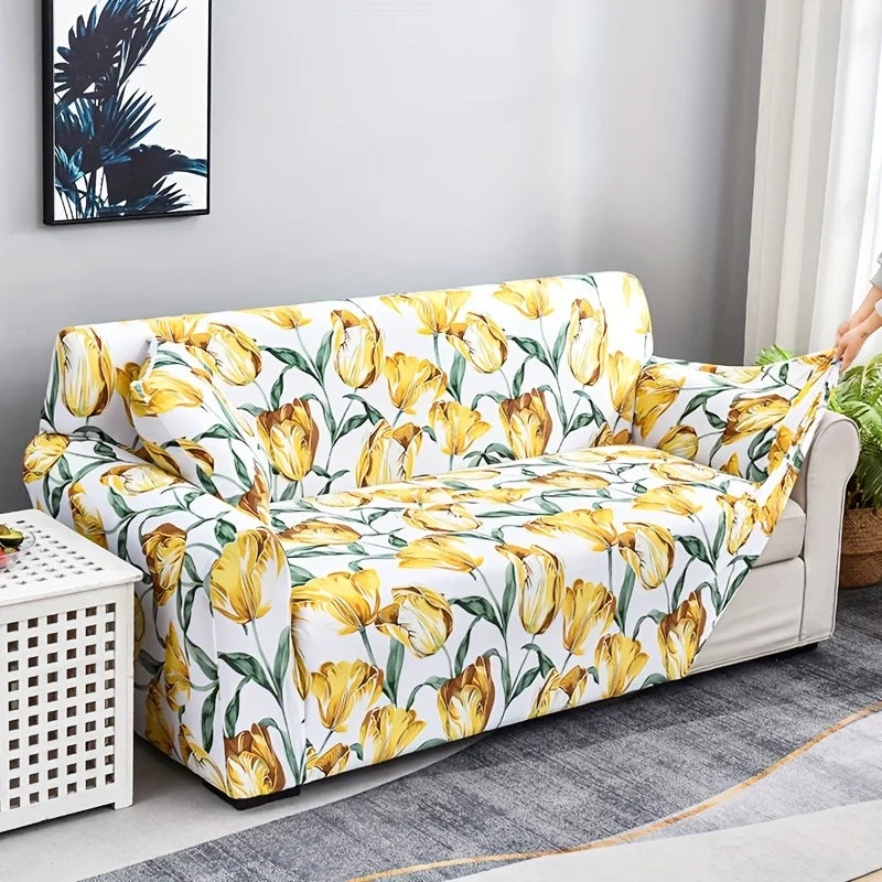 Housse Sofa Élégante Imprimée Soie-Touch