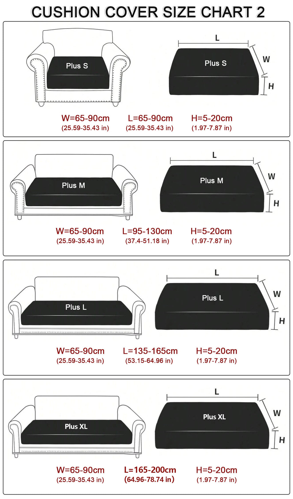 Housse de Coussin de Canapé Jacquard Extensible Anti-Glisse