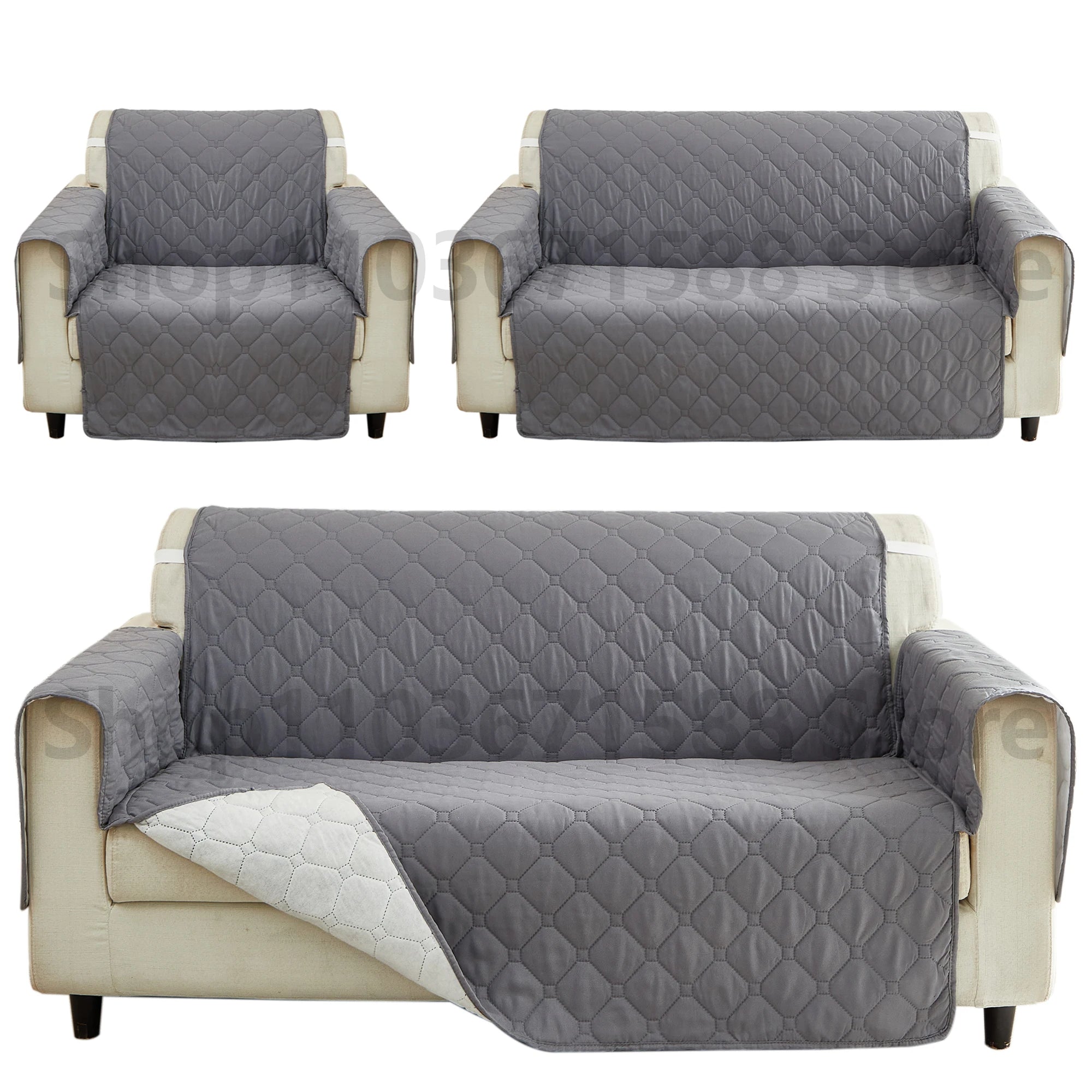 Housse Matelassée Antidérapante pour Canapé