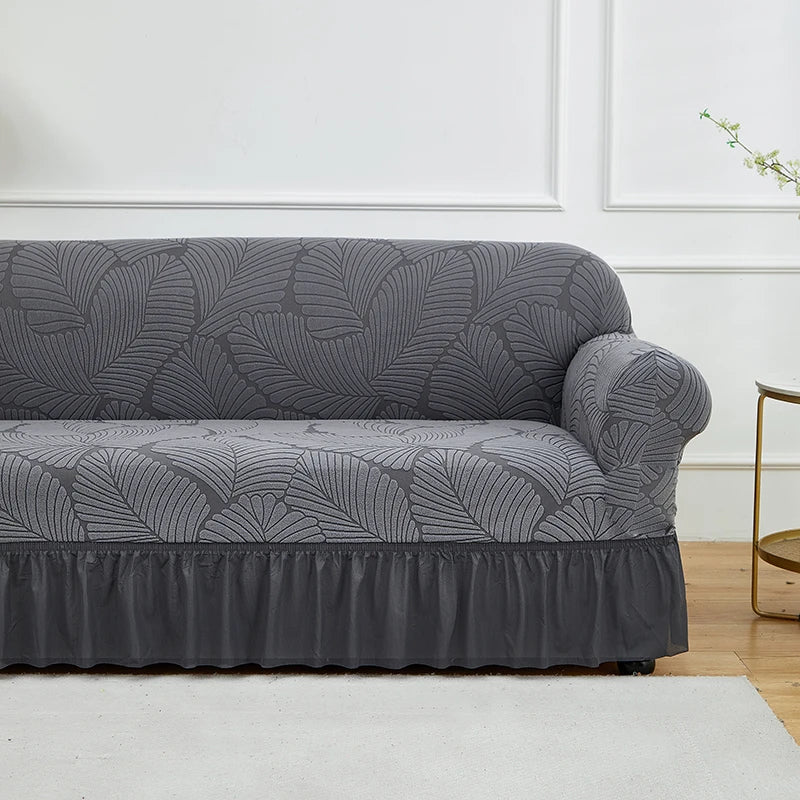 Housse de Canapé Motif Grandes Feuilles Extensible