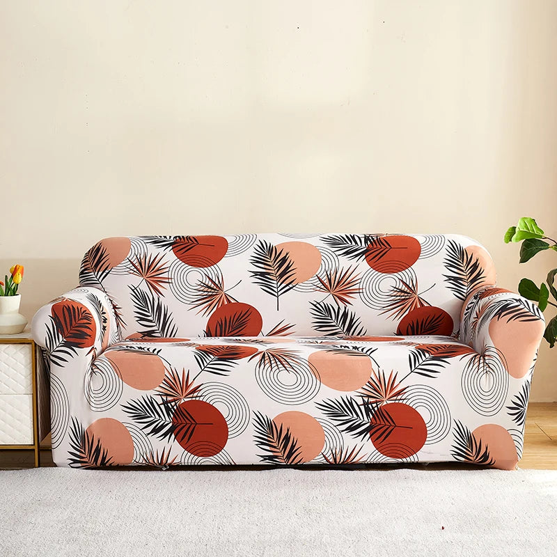 Housse Canapé Extensible Motifs Floraux Multi-Tailles