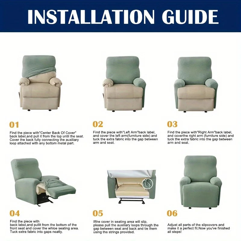 Housse de Canapé Jacquard Étanche Extensible