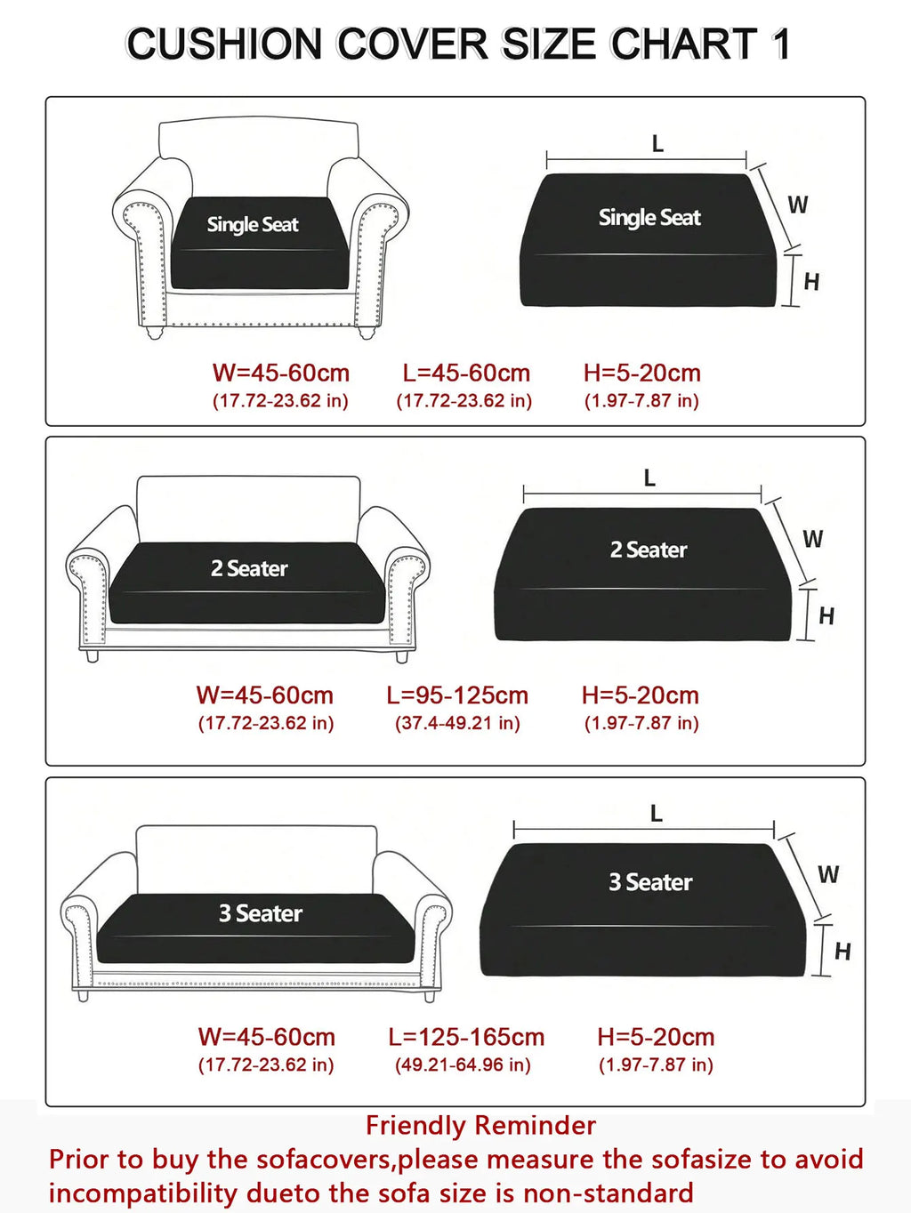Housse de Coussin de Canapé Jacquard Extensible