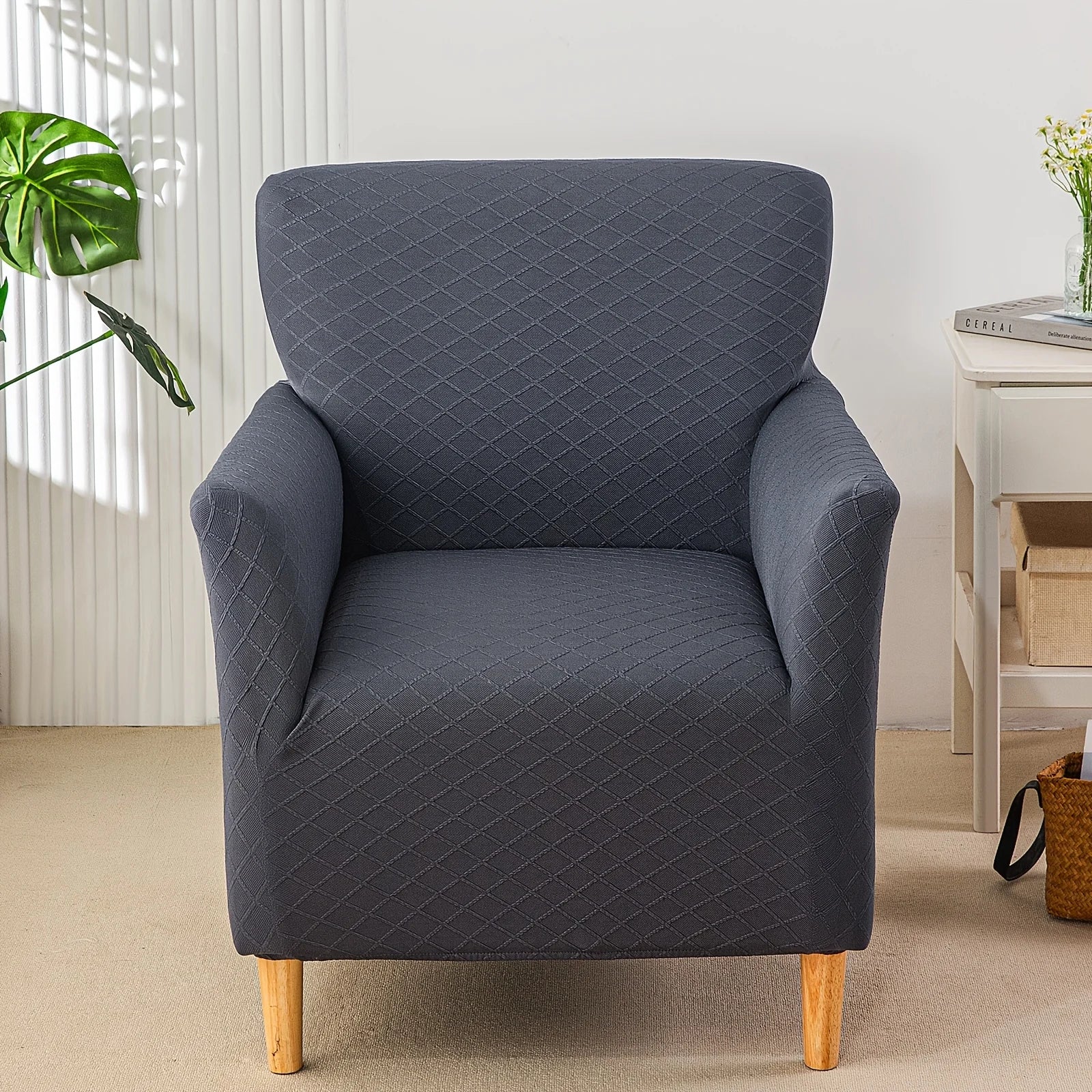 Housse Fauteuil Jacquard Antidérapante