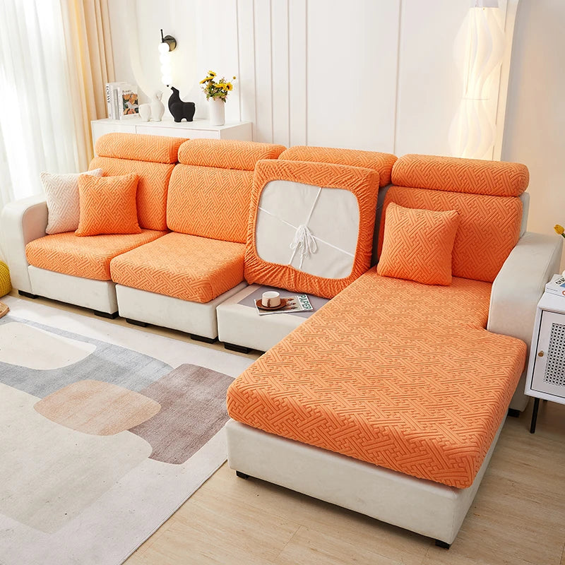 Housse de Canapé Jacquard Demi-Couverture Extensible