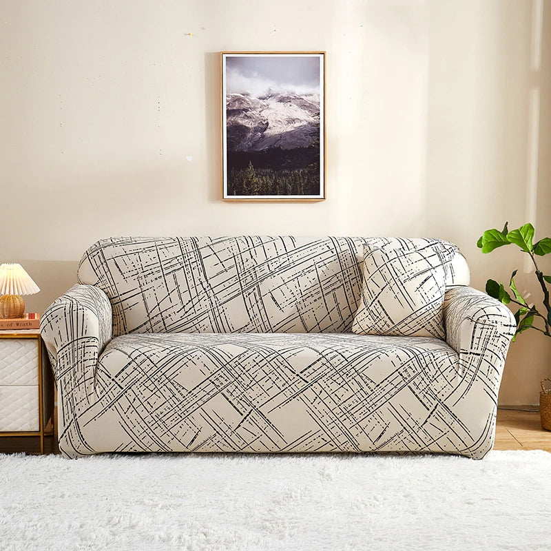 Housse Canapé Extensible Motifs Floraux Multi-Tailles