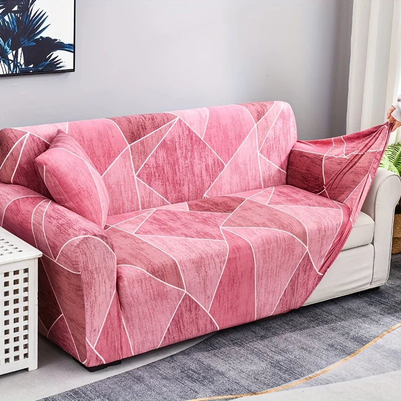 Housse Sofa Élégante Imprimée Soie-Touch