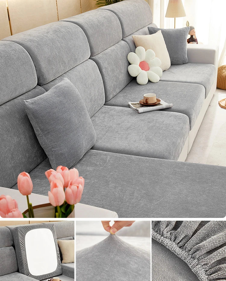 Housse Canapé Chenille Douce – Protection Antidérapante