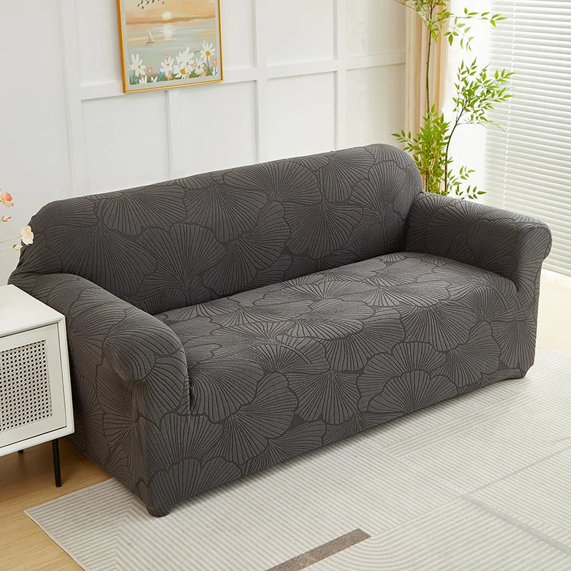 Housse de Canapé Extensible Motif Feuilles