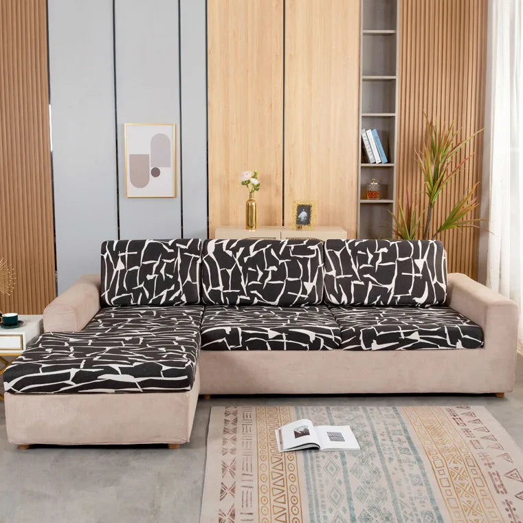 Housse de Siège de Canapé Géométrique Extensible