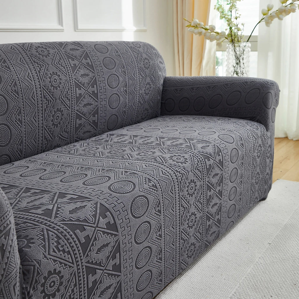 Housse de Canapé Jacquard Extensible – Style Élégant et Ajustement Facile