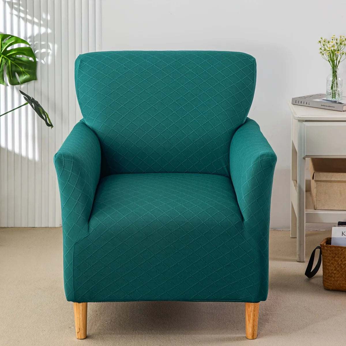 Housse Fauteuil Jacquard Antidérapante