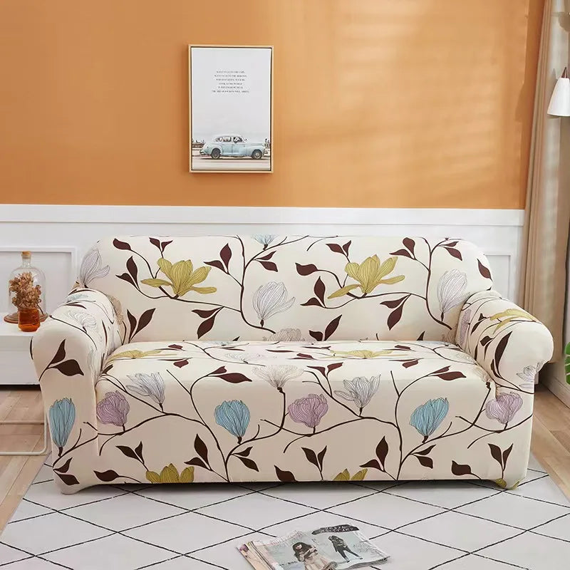 Housse de Canapé Extensible à Motif Géométrique