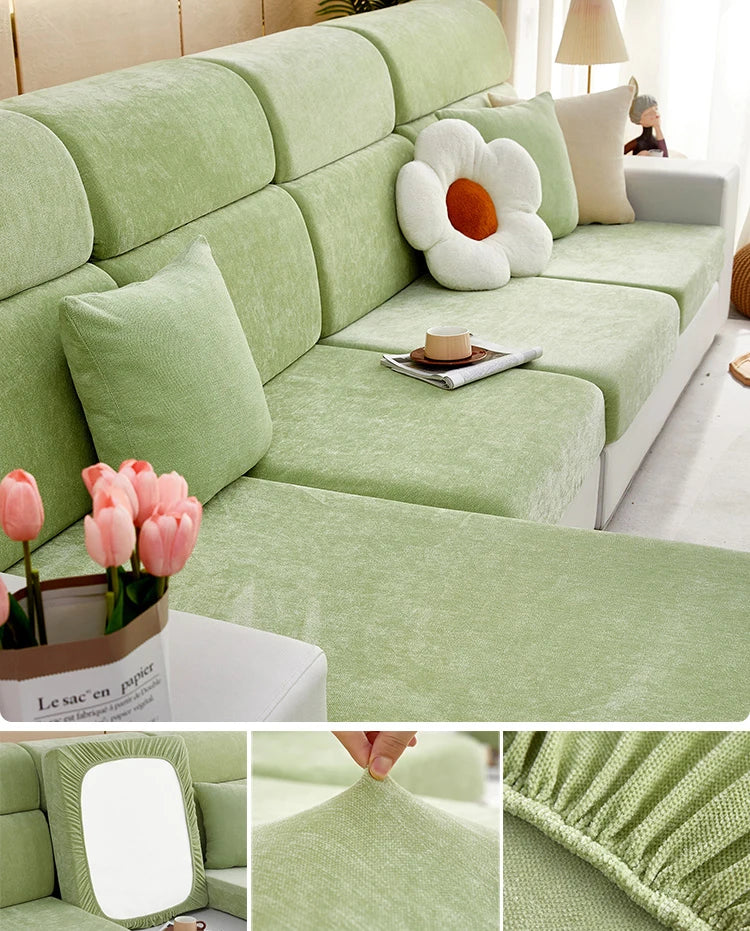 Housse Canapé Chenille Douce – Protection Antidérapante