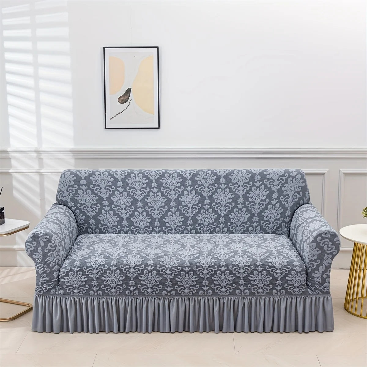 Housse Jacquard Élastique pour Canapé – Protection Antidérapante