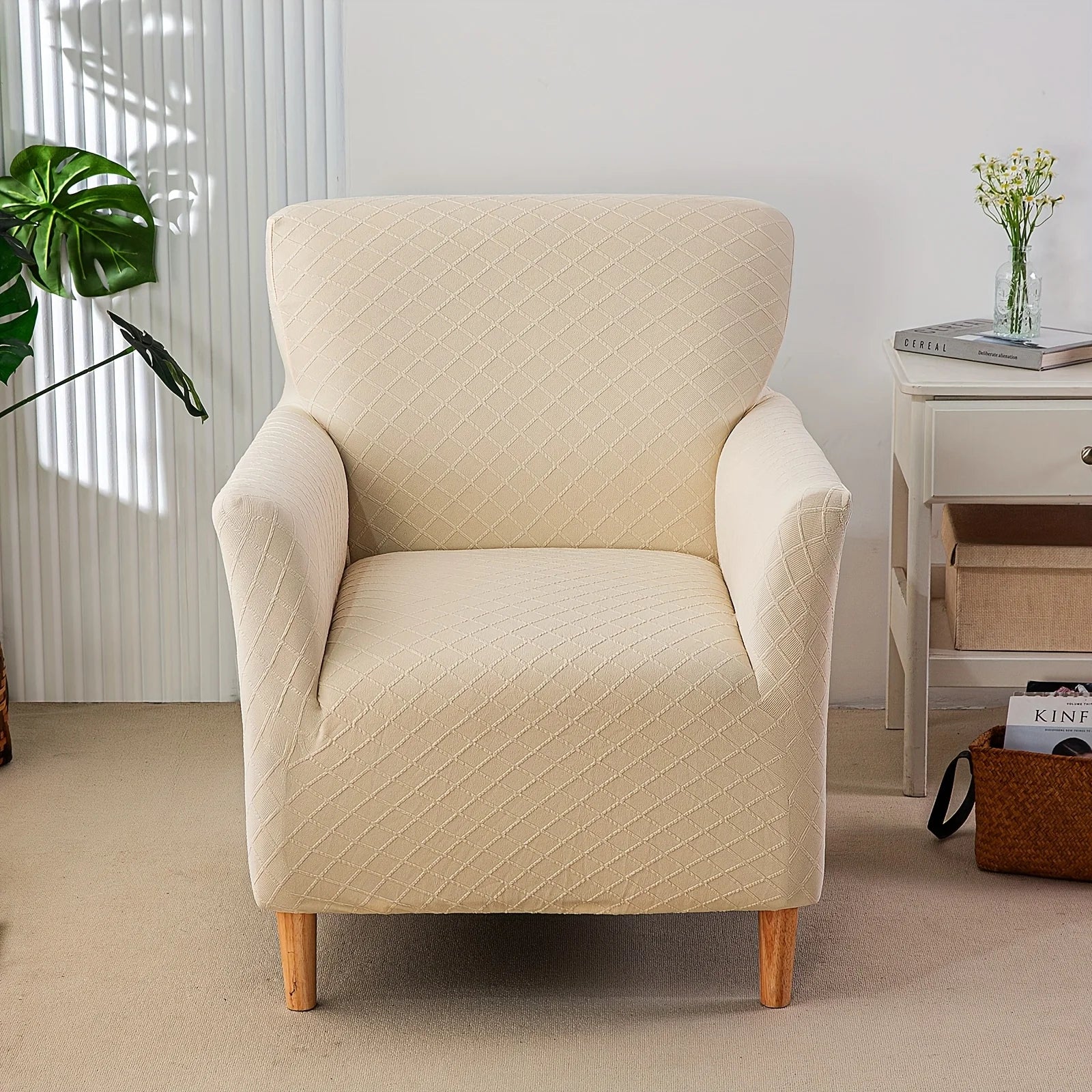 Housse Fauteuil Jacquard Antidérapante