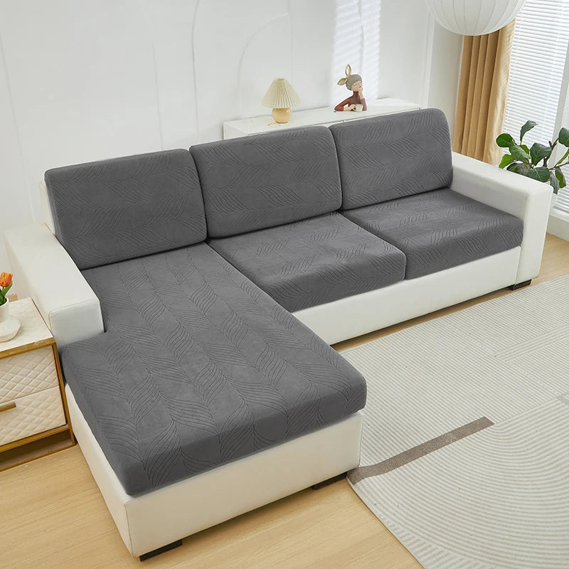 Housse de Canapé Jacquard Extensible à Motif Relief