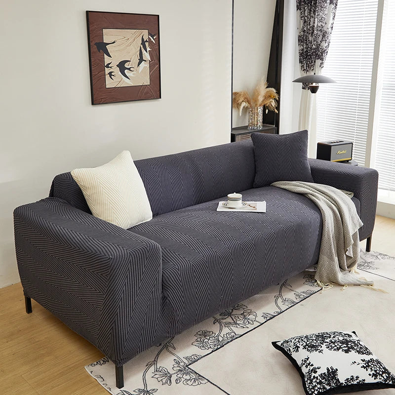 Housse de Canapé Jacquard Premium Extensible – Style Moderne