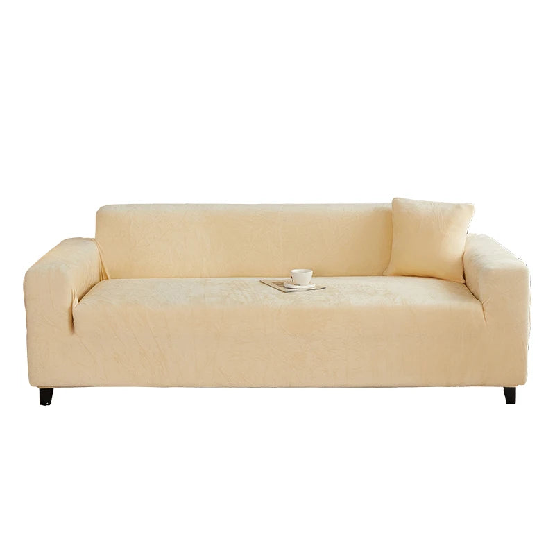 Housse Canapé Velours Extensible Moderne