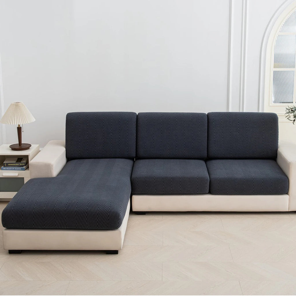 Housse de Coussin de Canapé Jacquard Extensible