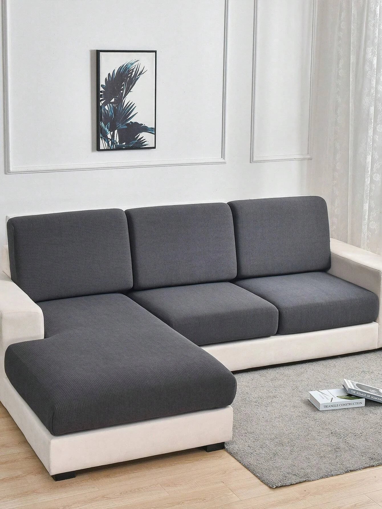 Housse de Canapé Jacquard Demi-Couverture Antidérapante