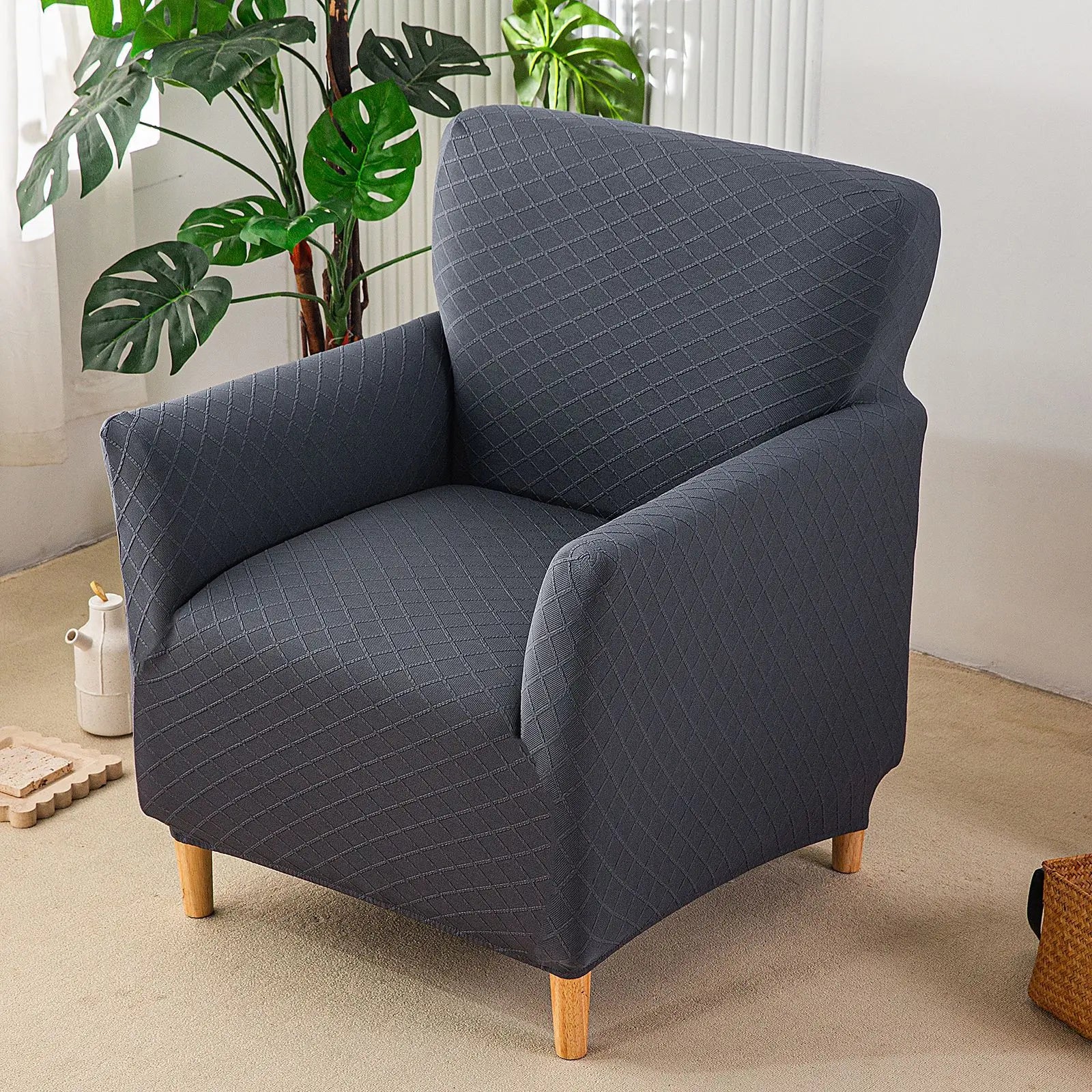 Housse Fauteuil Jacquard Antidérapante