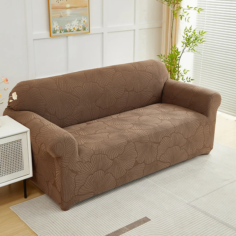 Housse de Canapé Extensible Motif Feuilles