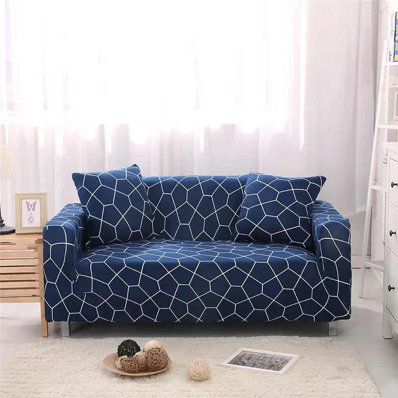 Housse Canapé Motif Géométrique Extensible