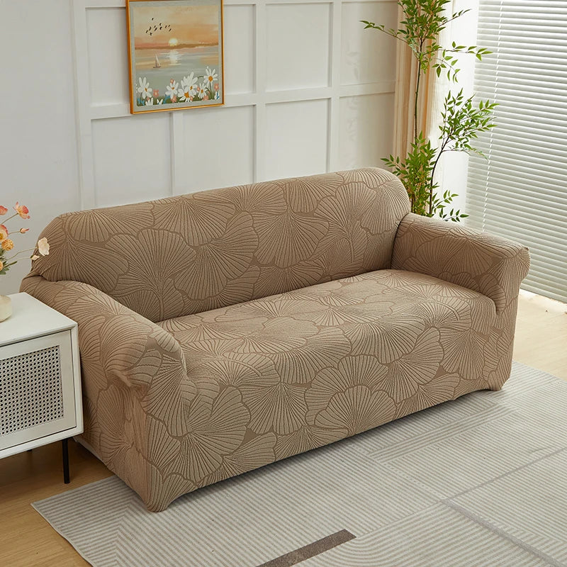 Housse de Canapé Extensible Motif Feuilles