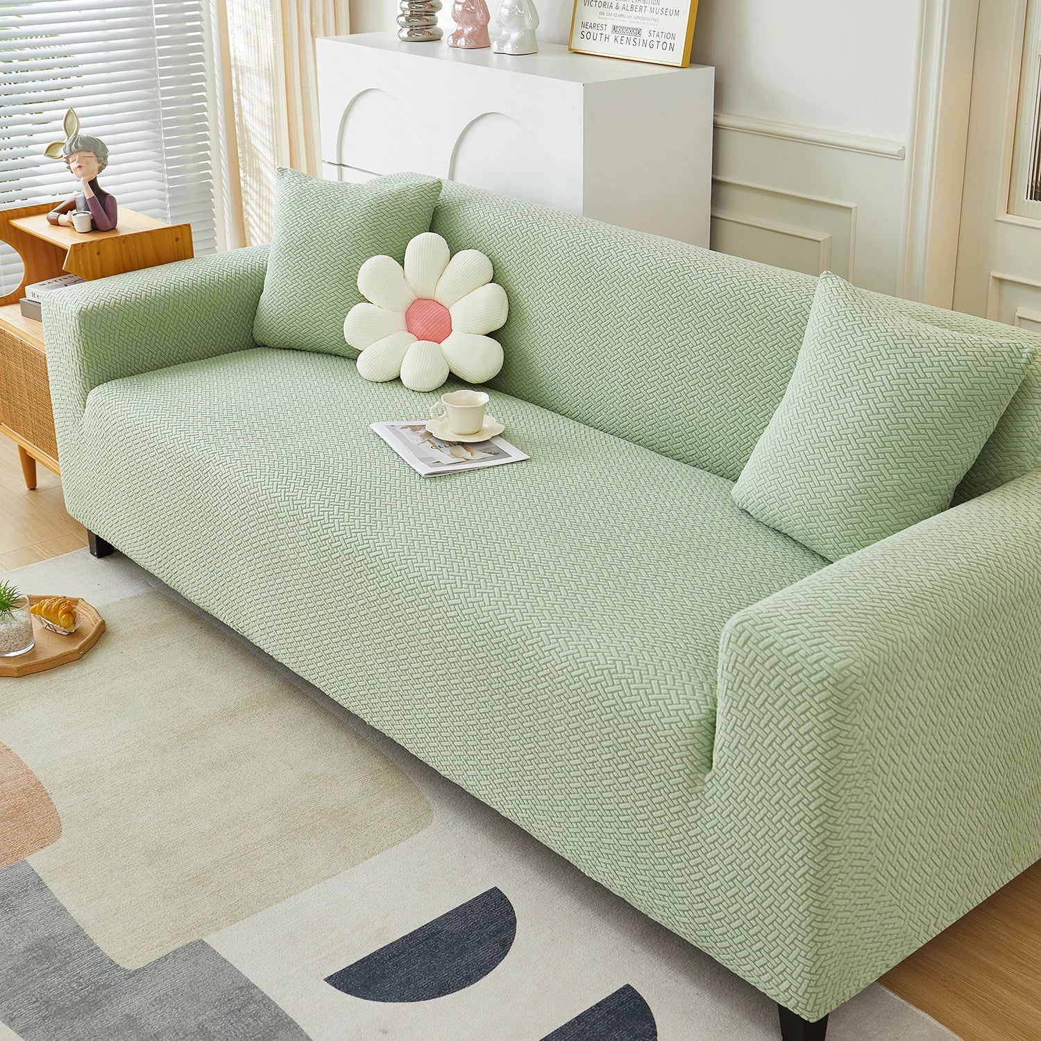 Housse de Canapé Jacquard Tissé Extensible