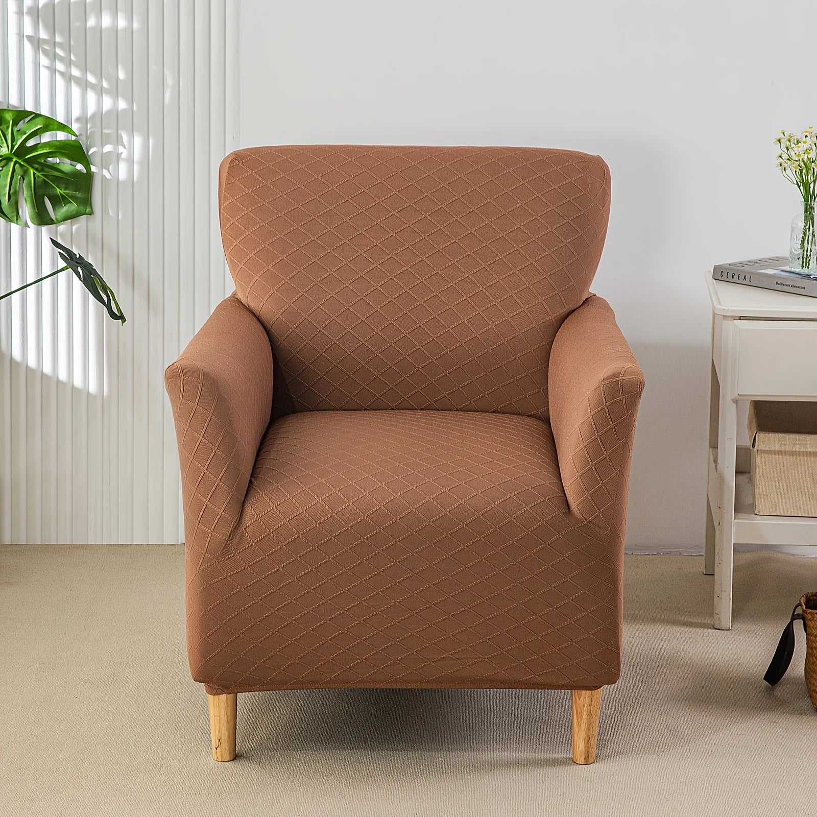 Housse Fauteuil Jacquard Antidérapante