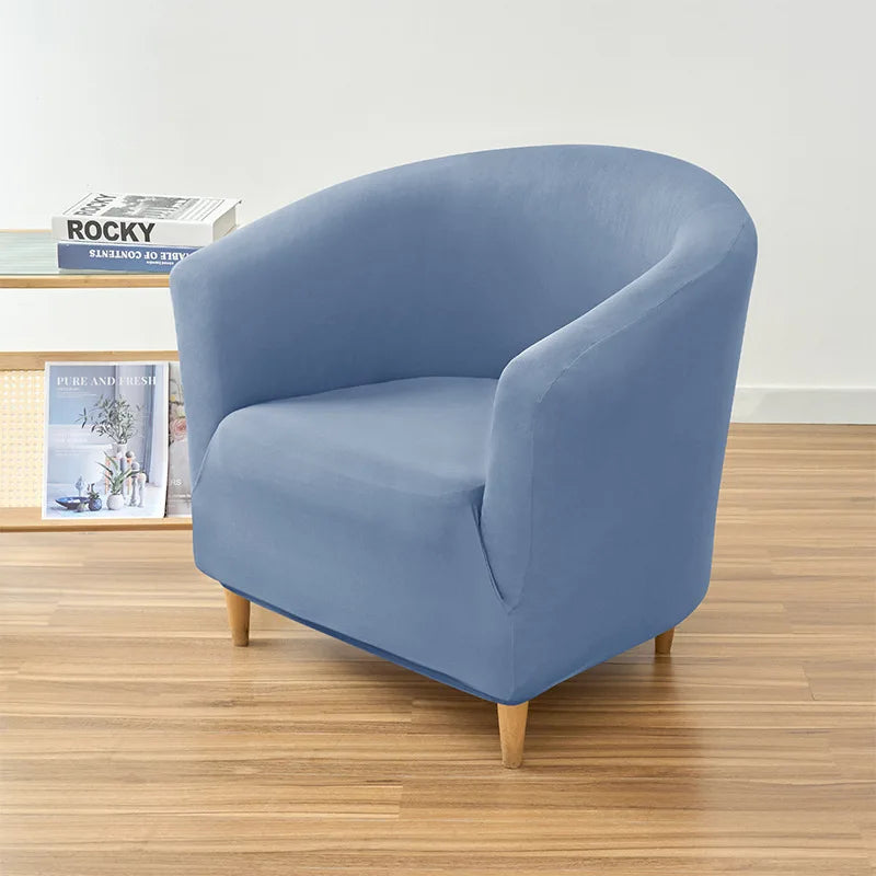 Housse de Fauteuil Extensible Unie Anti-Glisse