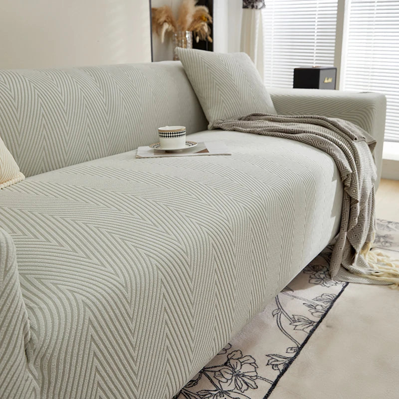 Housse de Canapé Jacquard Premium Extensible – Style Moderne