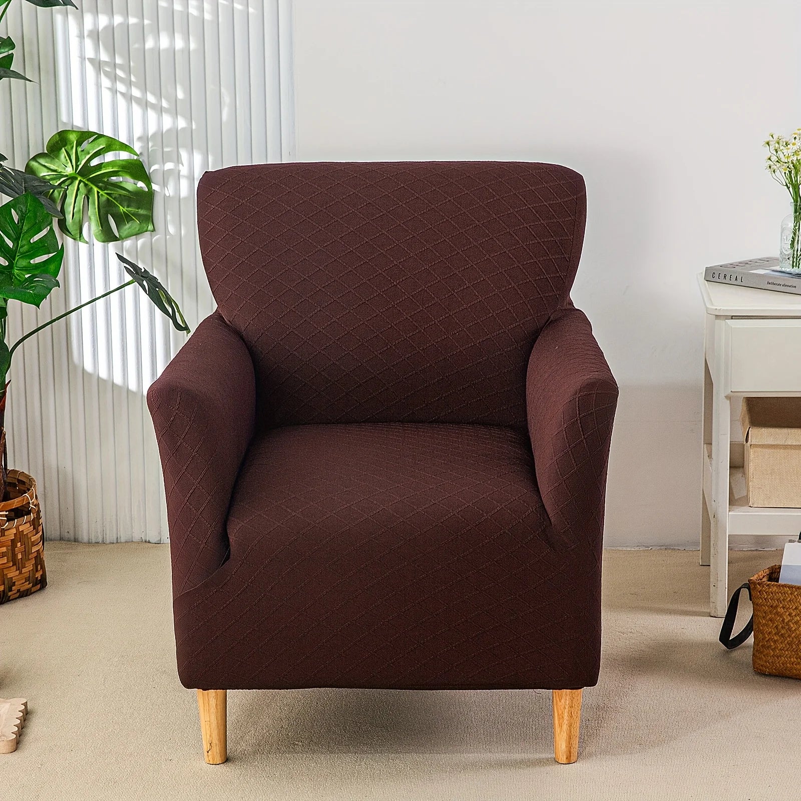 Housse Fauteuil Jacquard Antidérapante