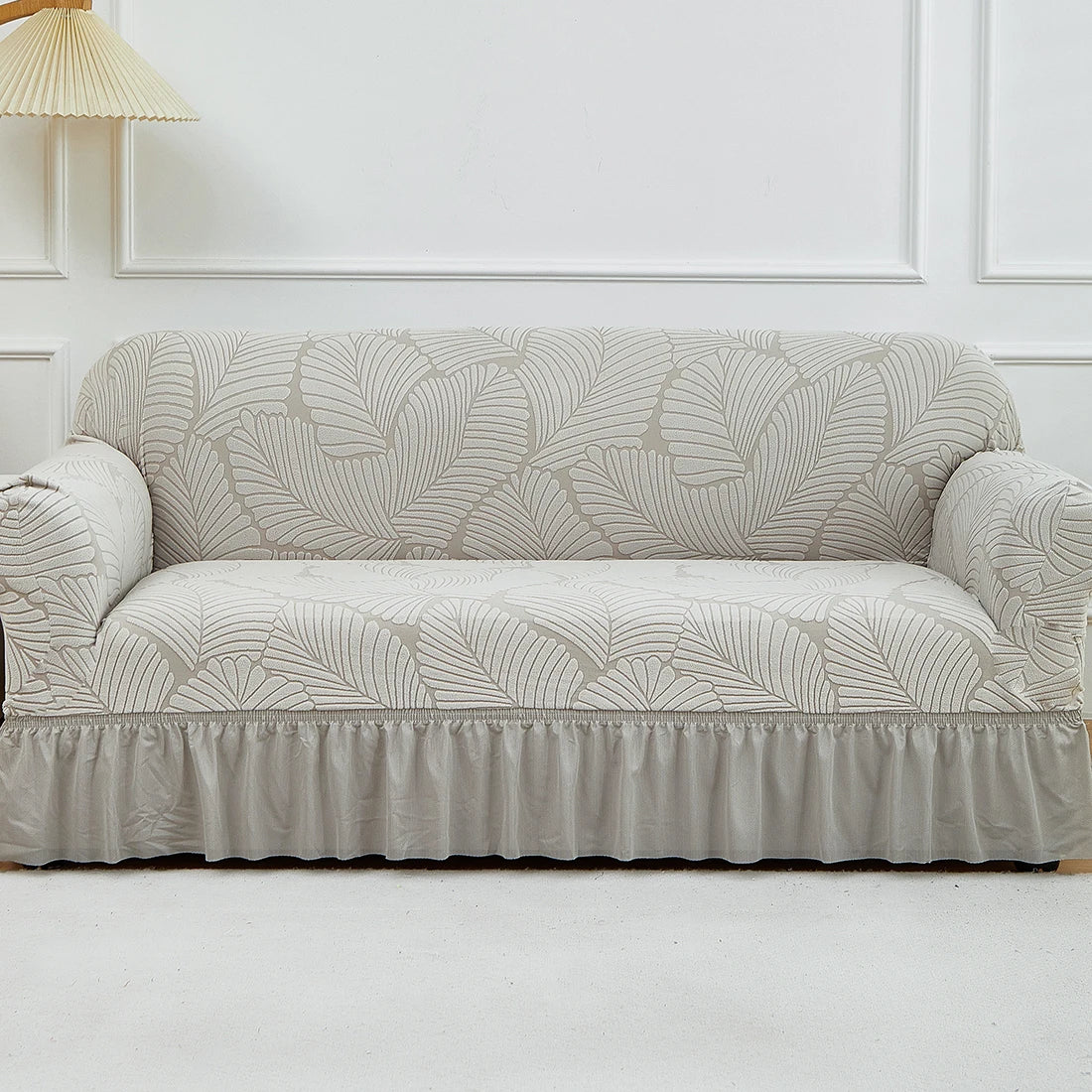 Housse de Canapé Motif Grandes Feuilles Extensible