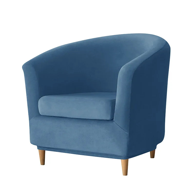 Housse Extensible Velours pour Accoudoir de Fauteuil – Protection Antidérapante