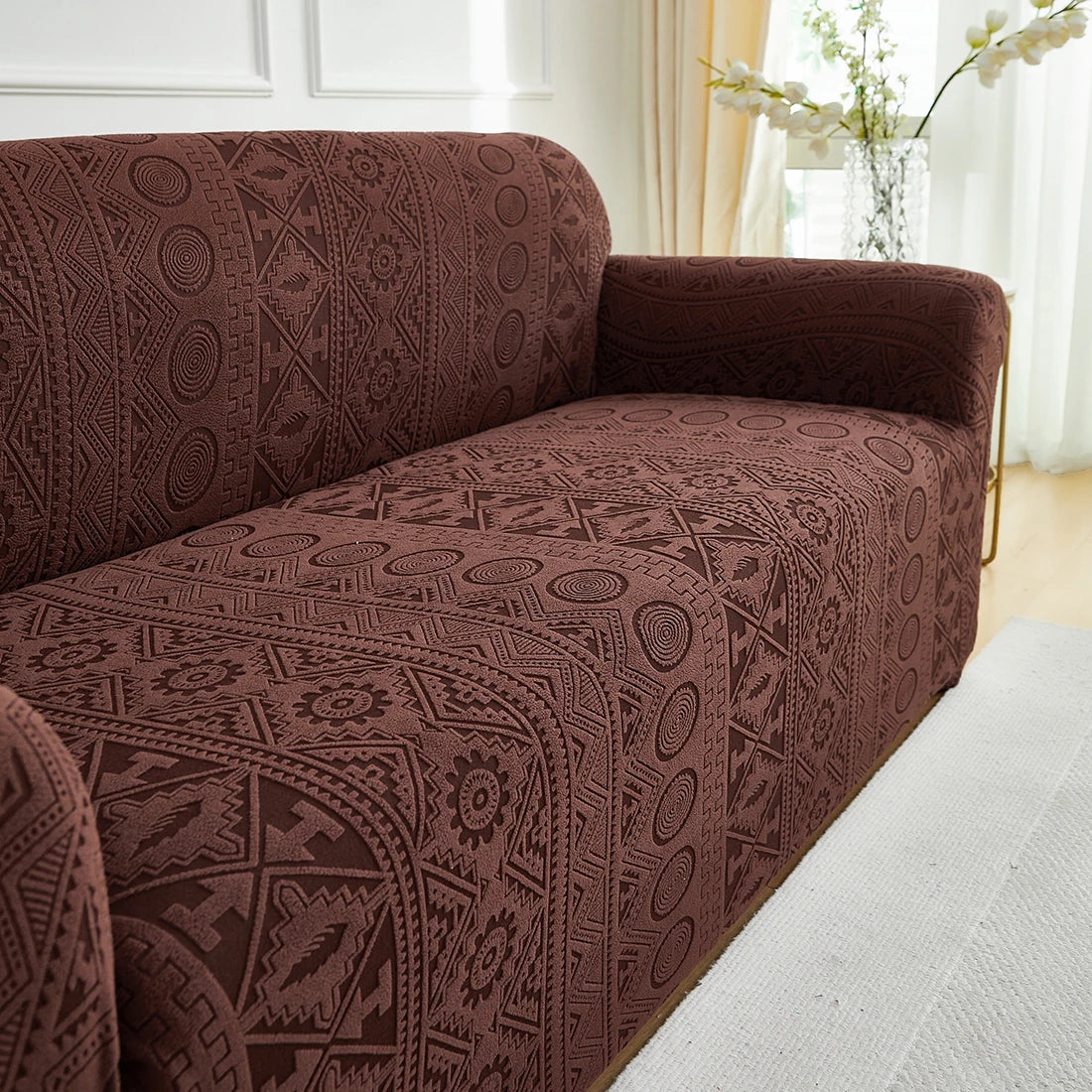 Housse de Canapé Jacquard Extensible – Style Élégant et Ajustement Facile