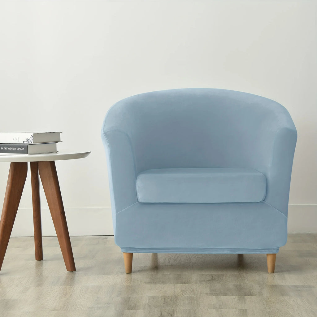 Housse Extensible Velours pour Accoudoir de Fauteuil – Protection Antidérapante