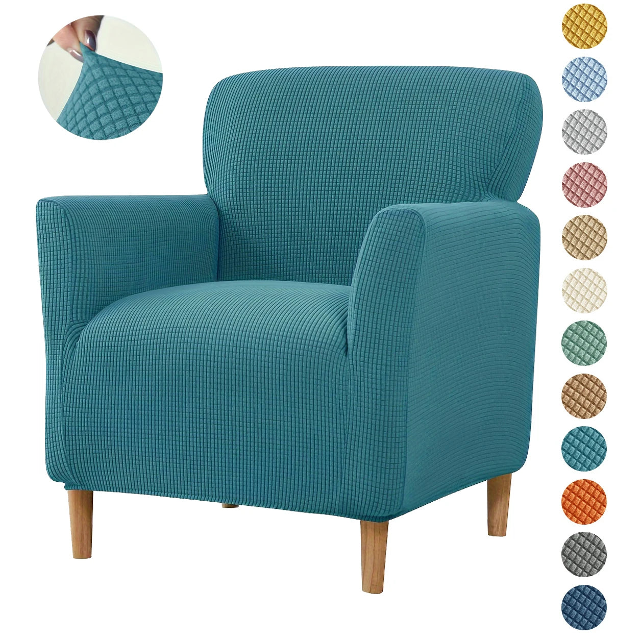 Housse Extensible pour Fauteuil Accoudoirs – Jacquard Imperméable