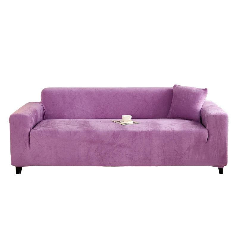 Housse Canapé Velours Extensible Moderne