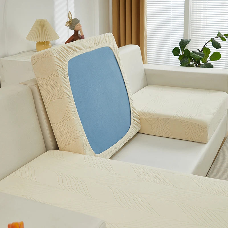 Housse de Canapé Jacquard Extensible à Motif Relief