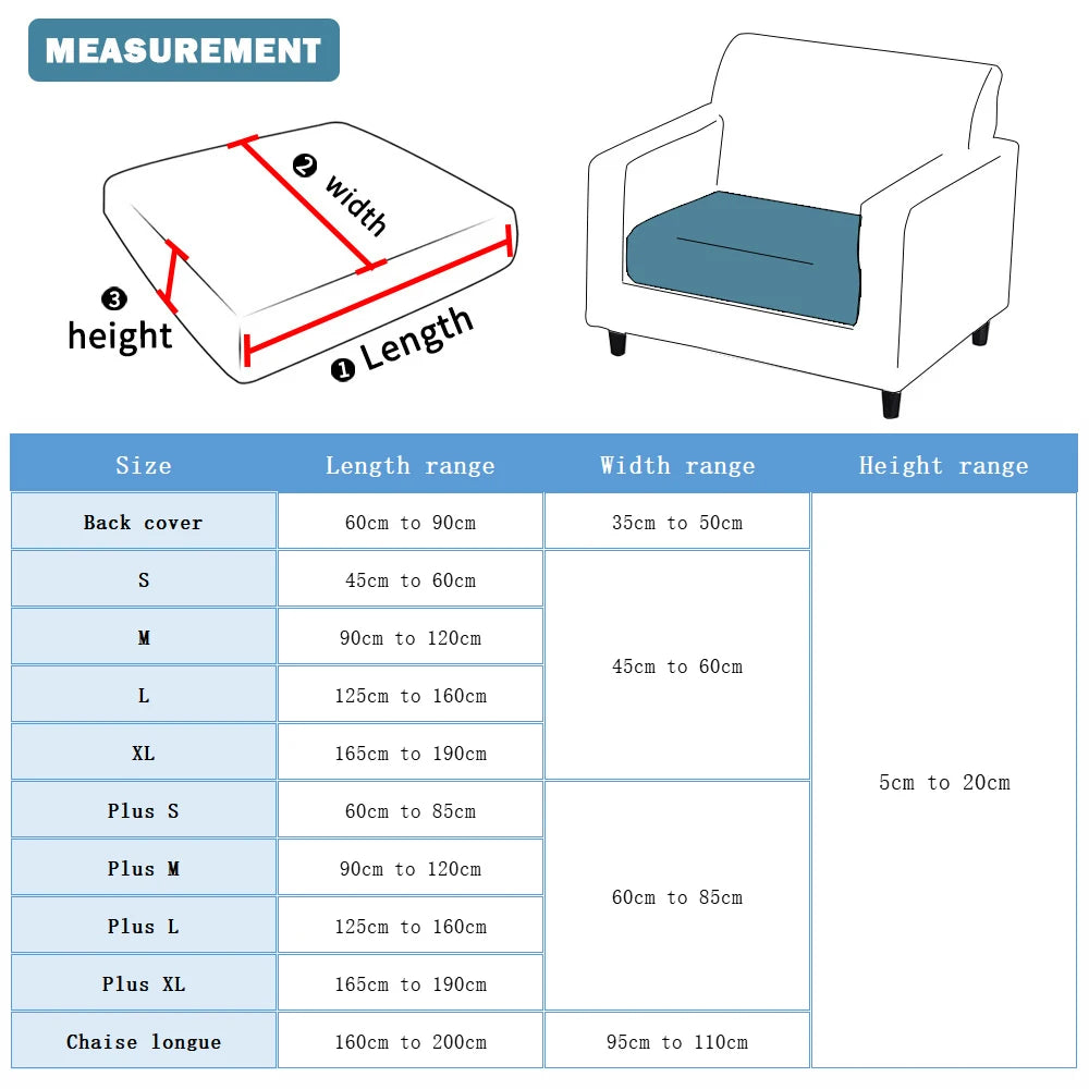 Housse de Coussin Jacquard Extensible – Protection Élastique pour Assise