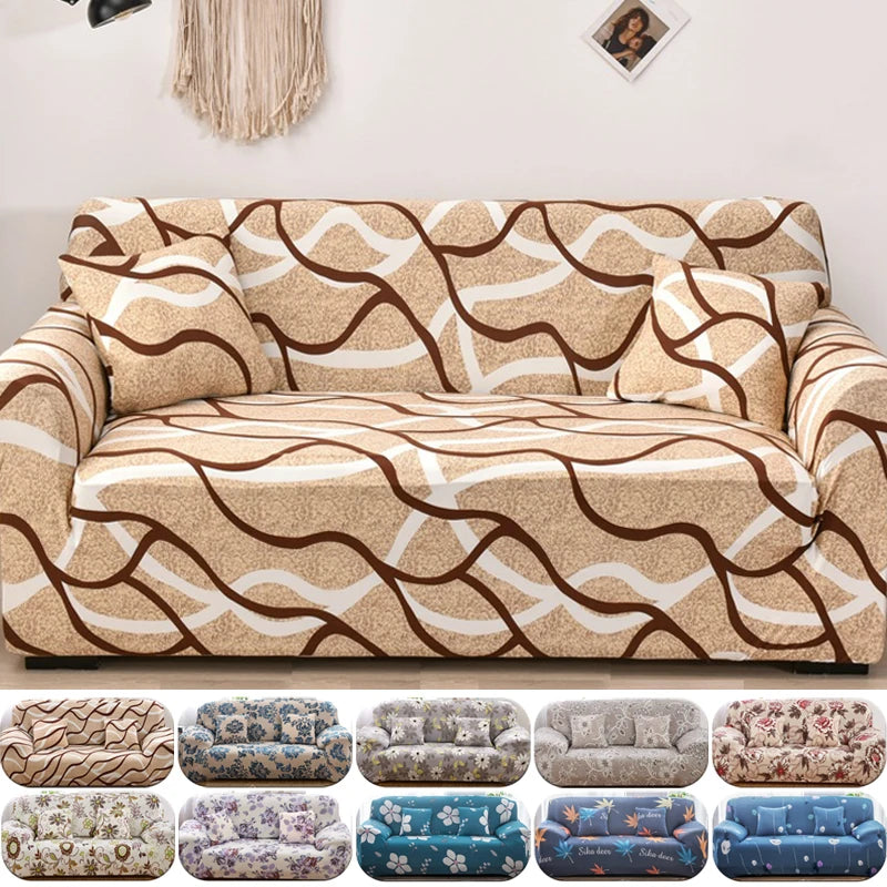 Housse de Canapé Motif Géométrique Extensible