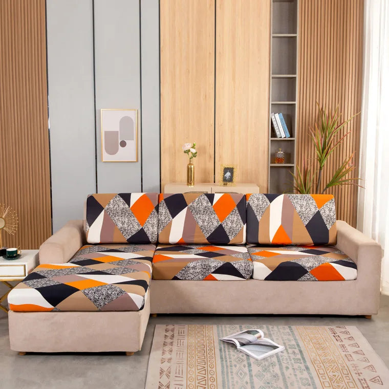 Housse de Siège de Canapé Géométrique Extensible