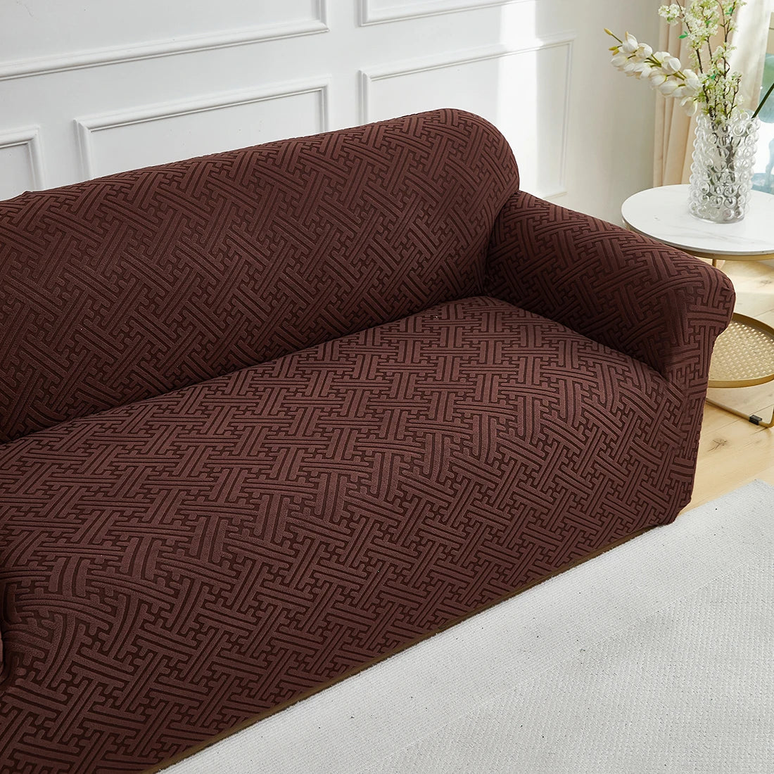 Housse de Canapé Jacquard Extensible – Style Élégant et Ajustement Facile