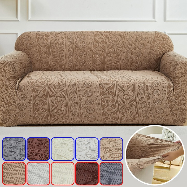 Housse de Canapé Jacquard Extensible – Style Élégant et Ajustement Facile