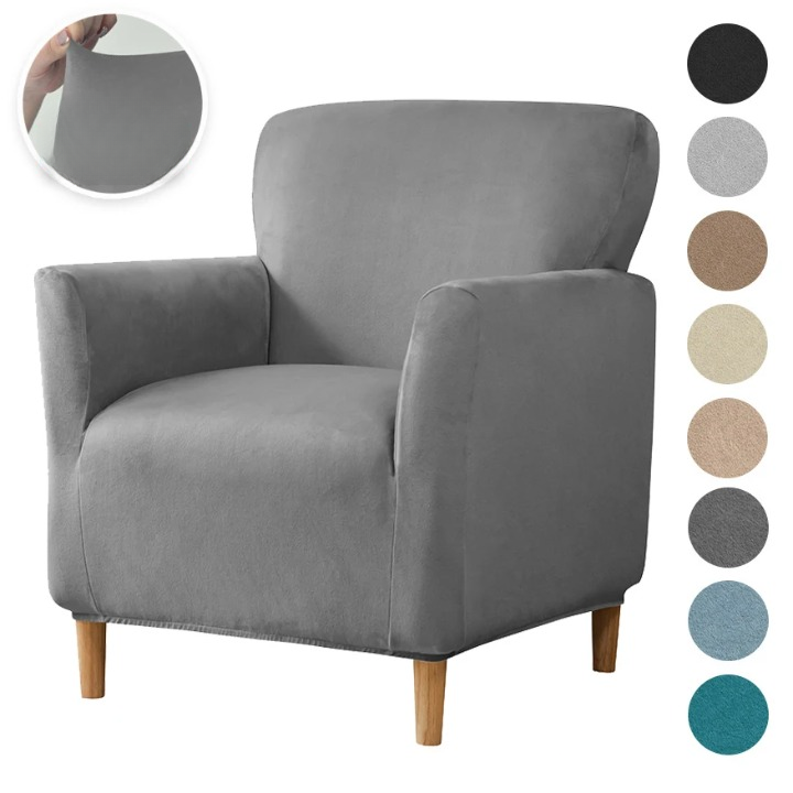 Housse Extensible pour Fauteuil avec Accoudoirs – Protection Antidérapante